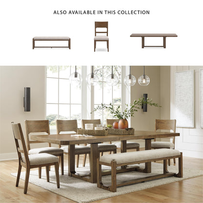 Signature Design by Ashley Cabalynn Farmhouse Dining Extension Table with 1 Removable Center Leaf, Light Brown
