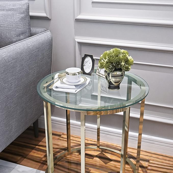 17" Round Tempered Glass Table Top