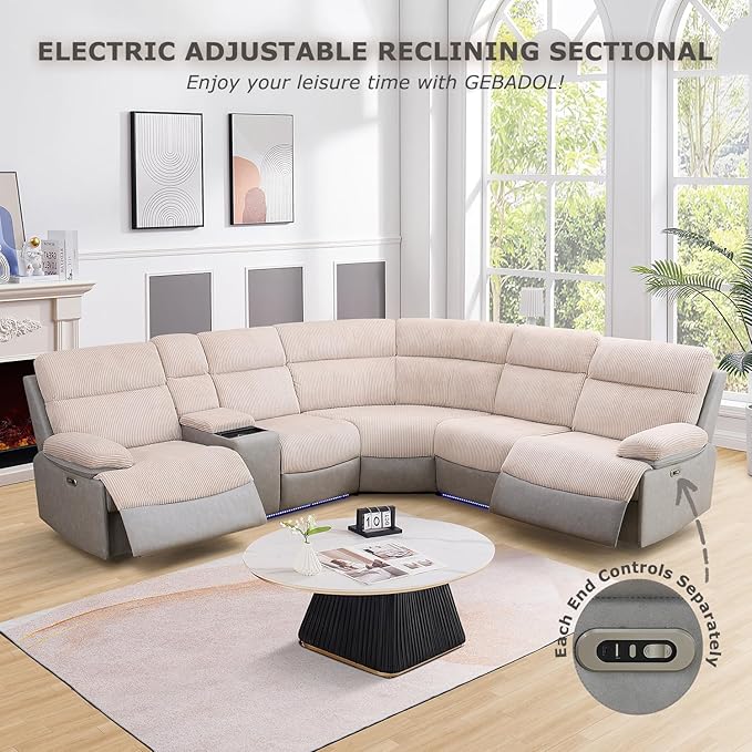 Power Recliner Sectional Sofa, Sectional Couch