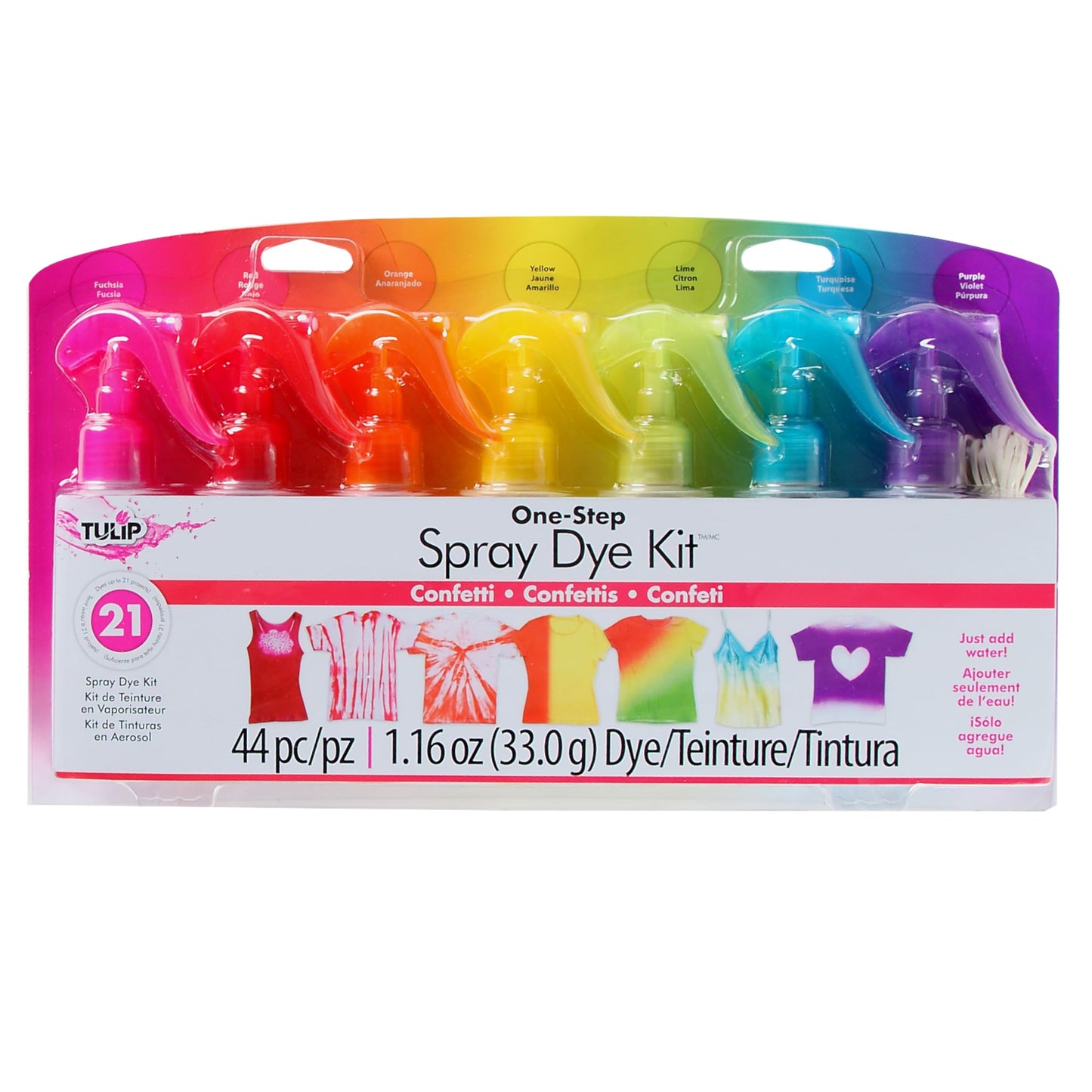 Tulip I Love To Create One-step spray Tie Dye Colour kit Confetti