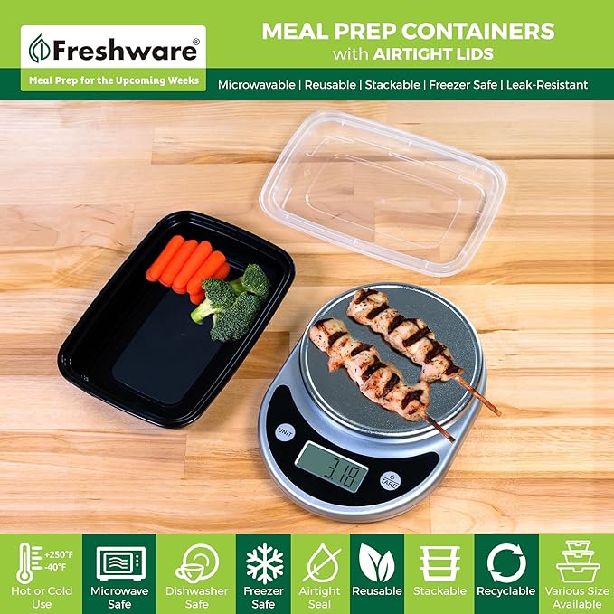 Freshware Meal Prep Containers 1 Compartment