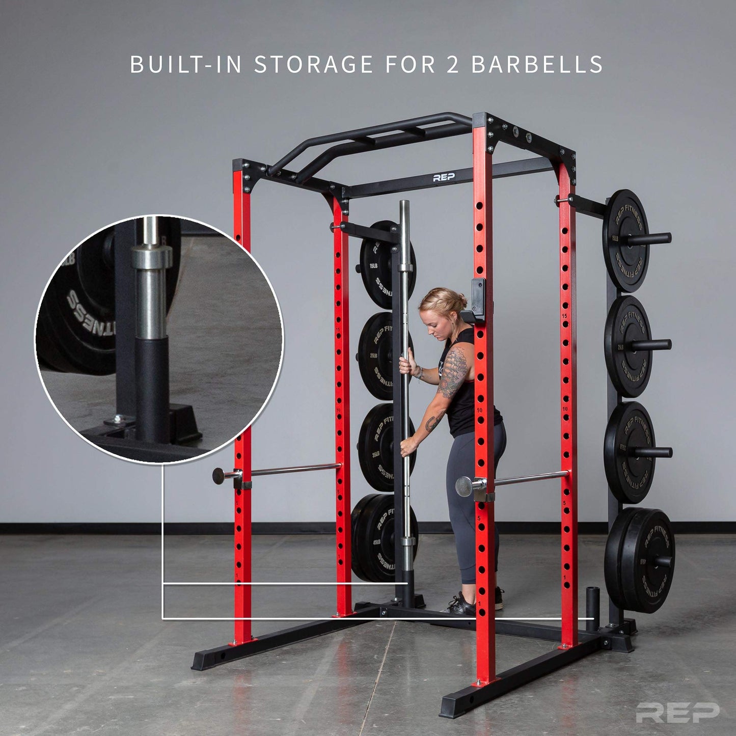 REP Fitness Weight Storage Accessory for 1000 Series Power Racks - Attachment for PR-1100 and PR-1000 Weight Cages