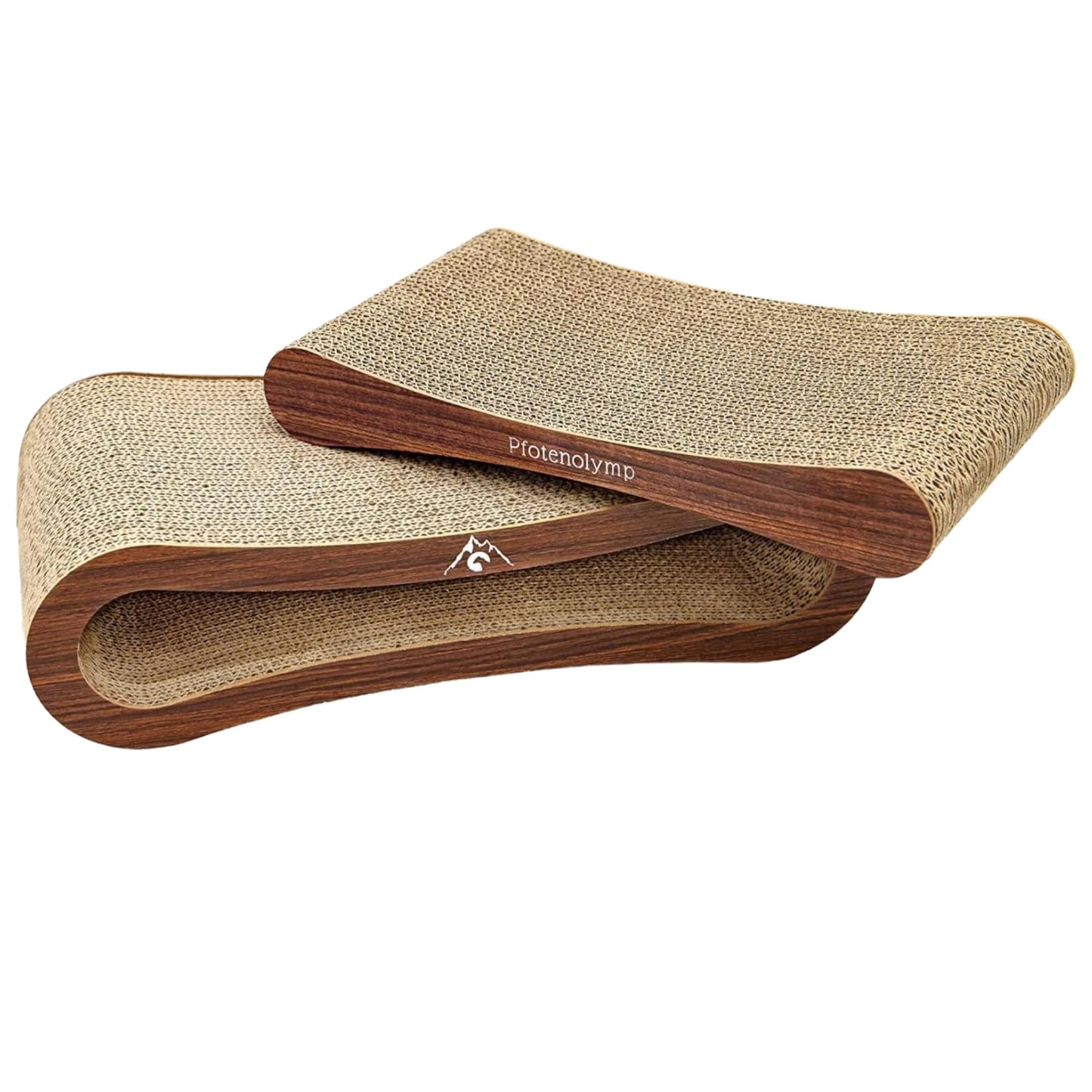 Pfotenolymp Premium Scratching Board/Scratch Lounge for Cats - Scratcher/Cat Scratching Pad - with Corrugated Board & Catnip - Cardboard Scratching Board