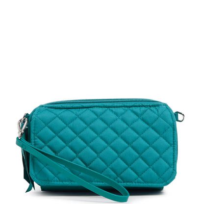 Vera Bradley Cotton All in One Crossbody Purse with RFID Protection