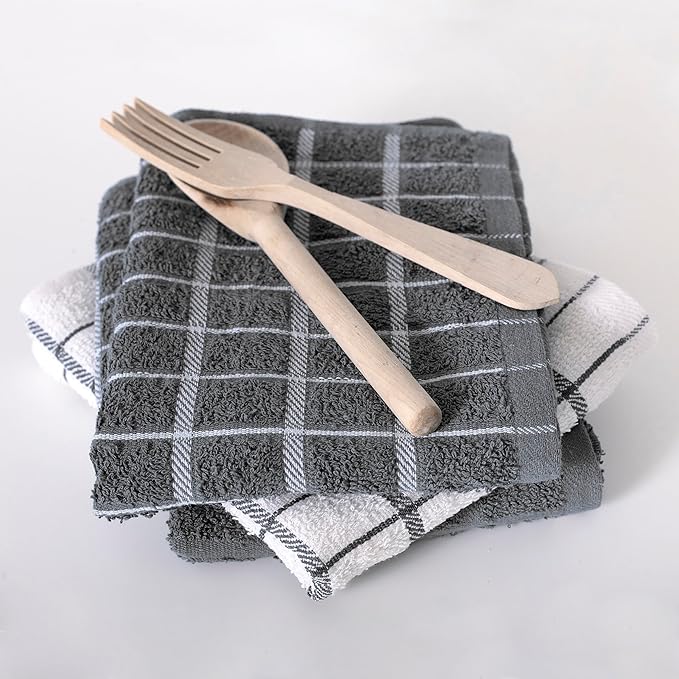 Ritz Premium 100% Cotton Terry Check Kitchen Dish Towels