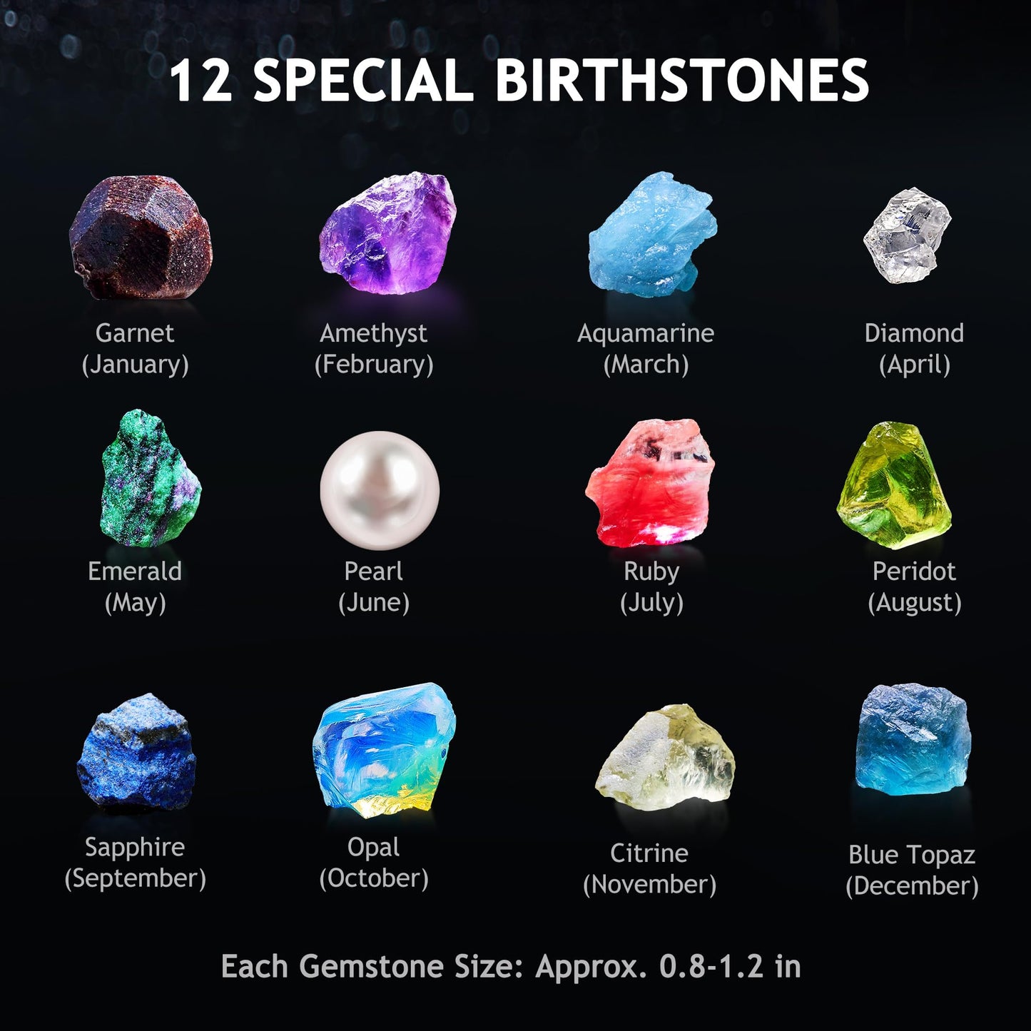 Japace Earth Science Kits for Kids Age 6-8-12-14, Birthstone Gemstone Dig Kit, Geology Kit with Break Your Own Geodes, Crystal Growing Experiment, Rock Mining Kit Birthday Gifts Toys for Boys Girls