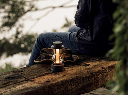 BALMUDA The Lantern | Rechargeable LED Lantern | 3 Light Modes: Candle, Amber, & Warm White | Battery Operated | Lightweight | Water-Resistant | US Version | Black