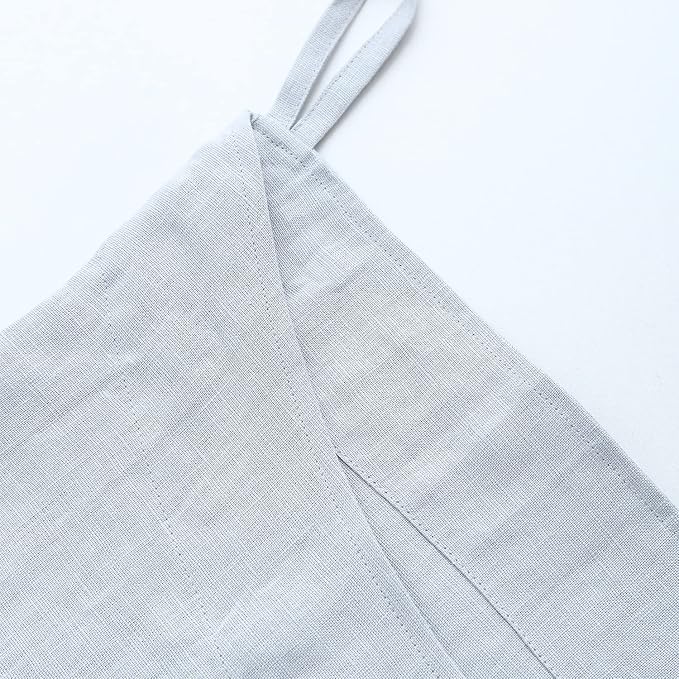 Amazhiyu Pure Linen Over The Door Laundry Hanging Hamper Bag