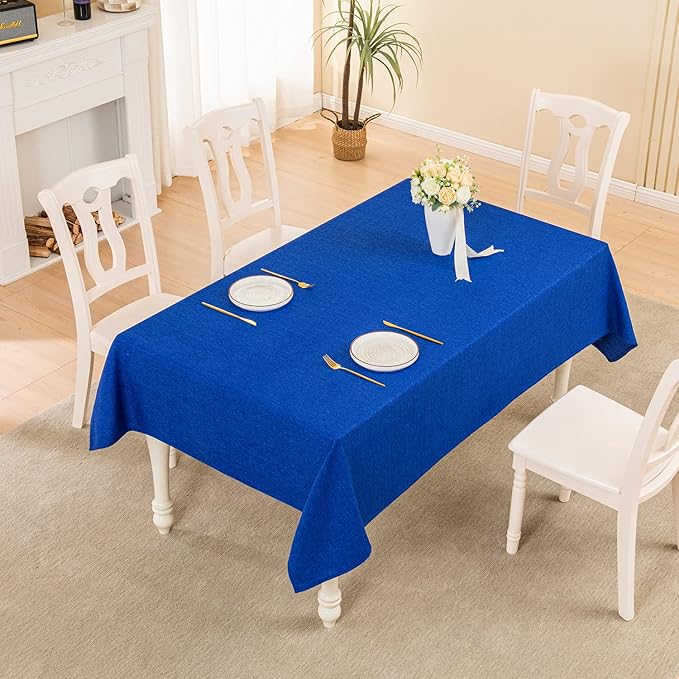 BALCONY & FALCON Rectangle Tablecloth Washable Wrinkle Resistant and Water