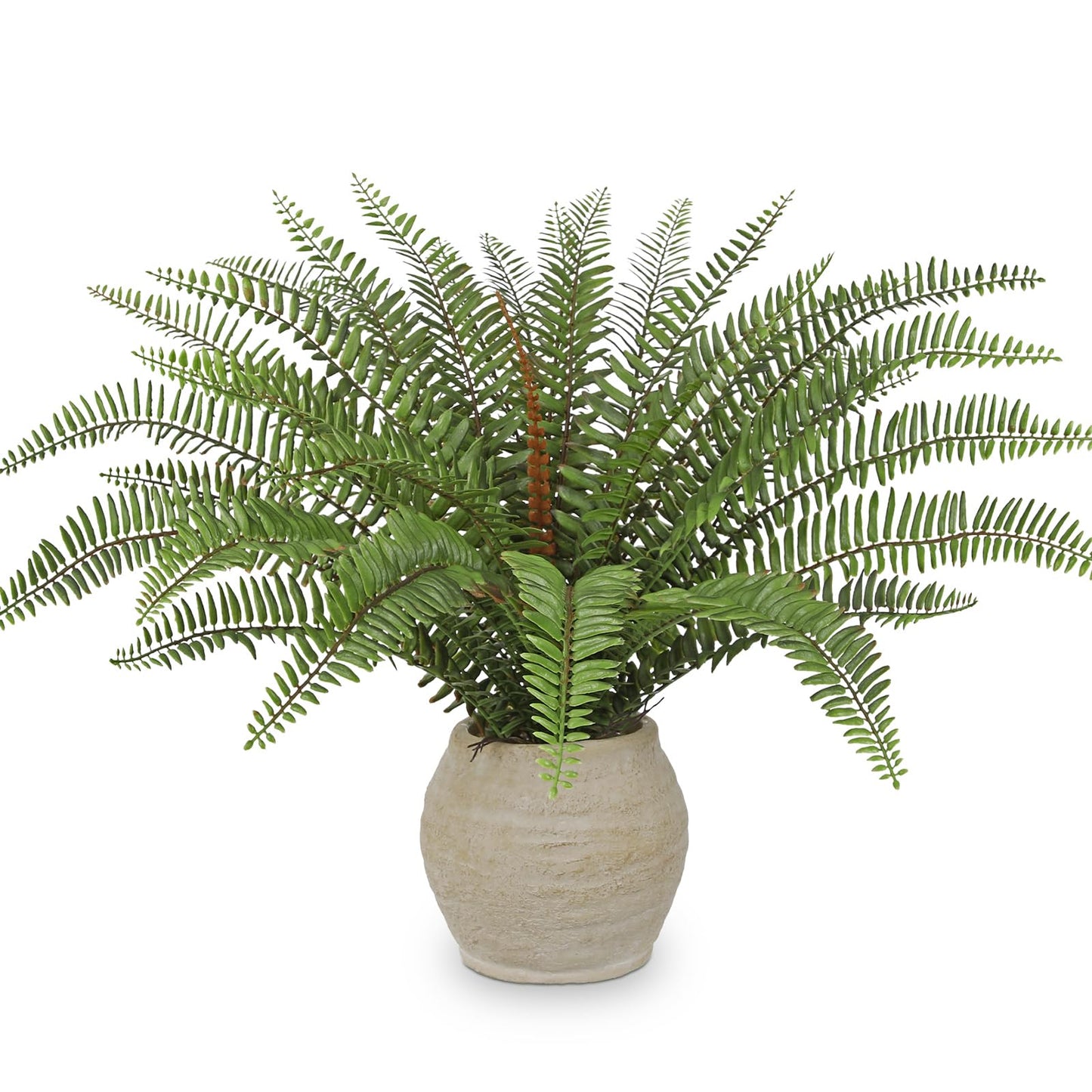 Briful Fake Boston Fern Plant in Rustic Terracotta Pot, 15.7" Faux Ferns Potted Greenery Artificial Plants Indoor for Home Office Room Kitchen Table Decor