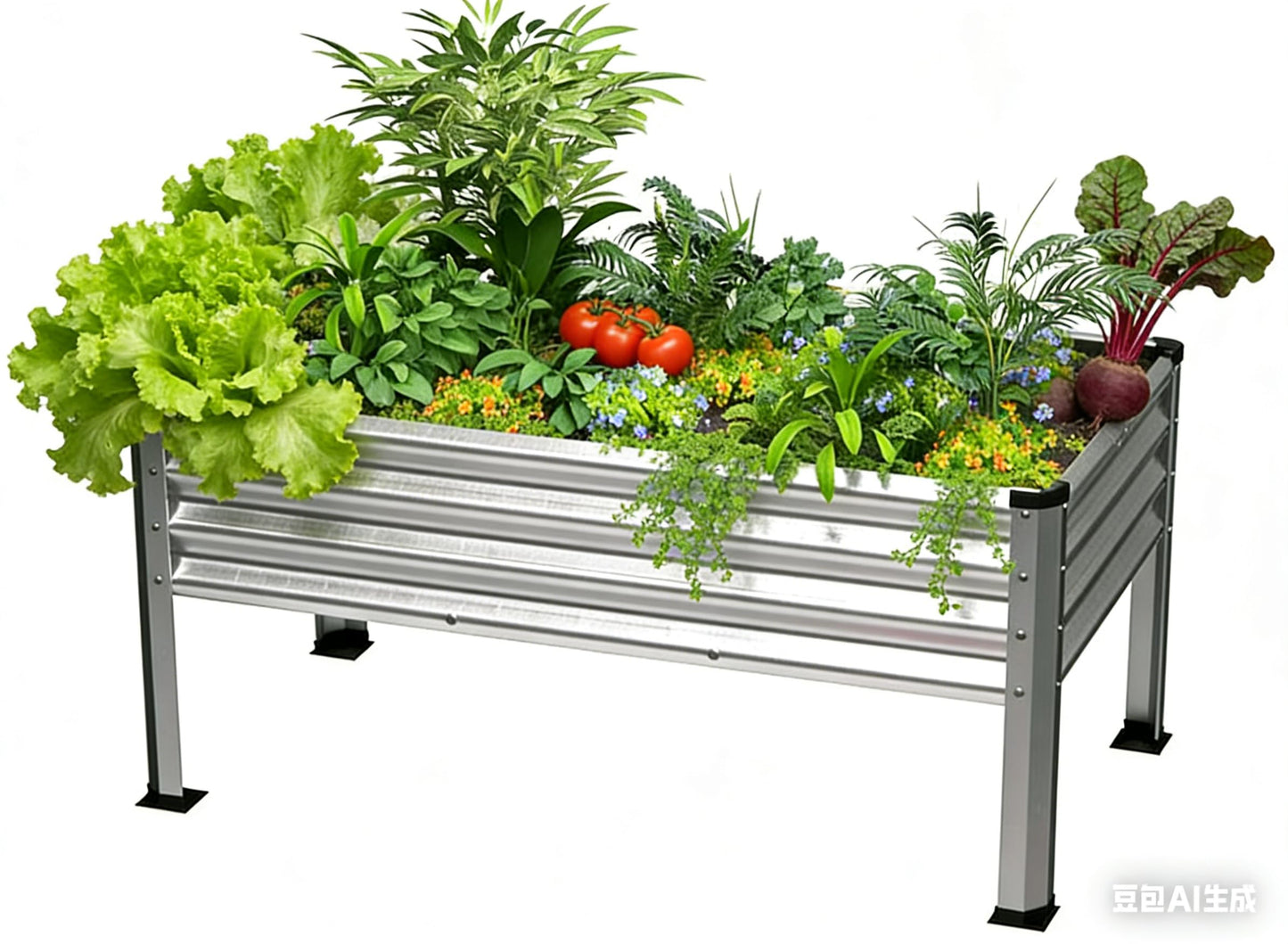 Yardbliss Large Galvanized Raised Garden Bed Outdoor with Legs, Load Capacity 1200LB, 48x26x30in Raised Garden Bed, for Backyard/Patio/Balcony/Gardening/Vegetables Flowers, Sliver