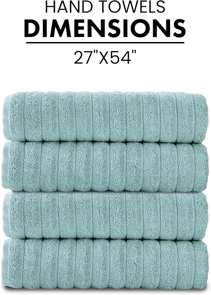 Classic Turkish Towels CTT Premium 4 Pack Bath Towels Set, Made