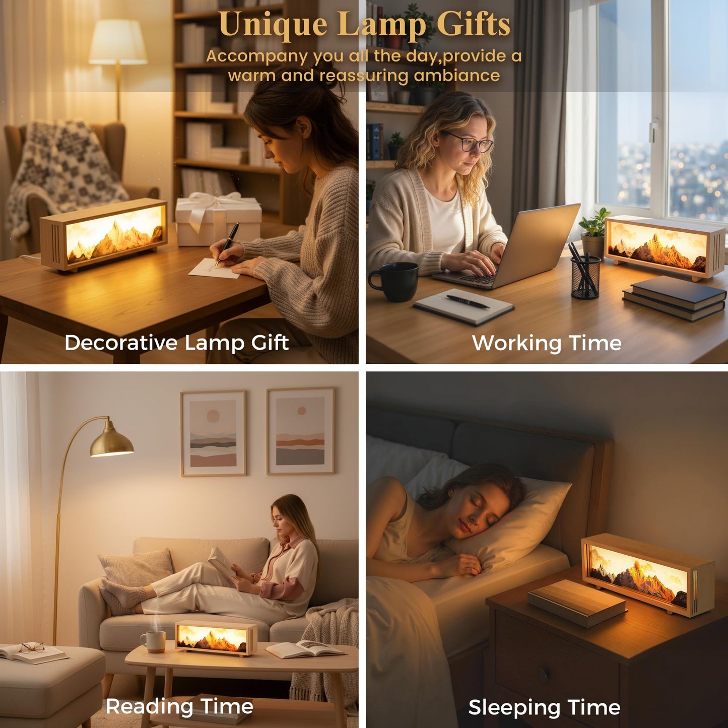 JOHOUSE Mountain Lamp- Unique Night Lamp for Bedroom, Unique Choice for Home Decor