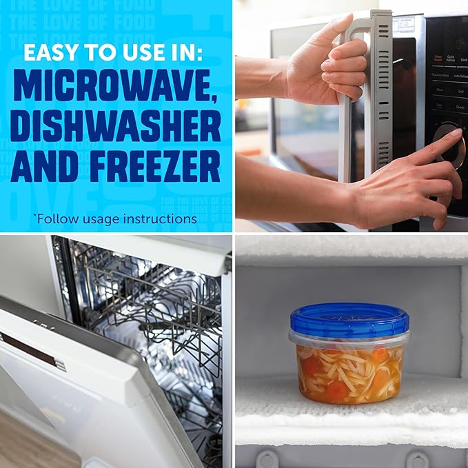 Ziploc Brand Twist n Loc Food Storage Containers, Leak Resistant Design