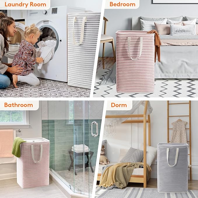 Lifewit 2 Pack Laundry Hamper Large Collapsible Laundry Baskets, Freestanding