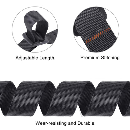 Masterwise Buckle Straps with Clips, Adjustable Nylon Straps with Buckle, Black 4 Pack (4‘x0.75“)