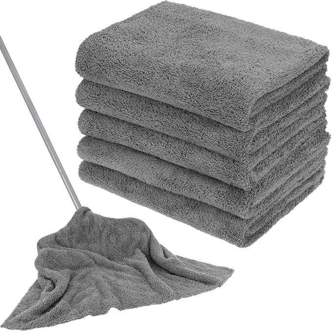 5 PCS Extra Large Microfiber Cleaning Cloth 30"x20", Washable Reusable Floor