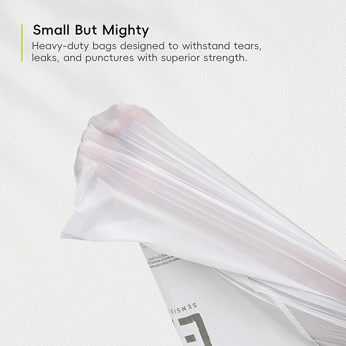 EKO 1.6 Gallon / 3-6 Liter, Extra-Strong Unscented Garbage Bags, Easy-Dispense