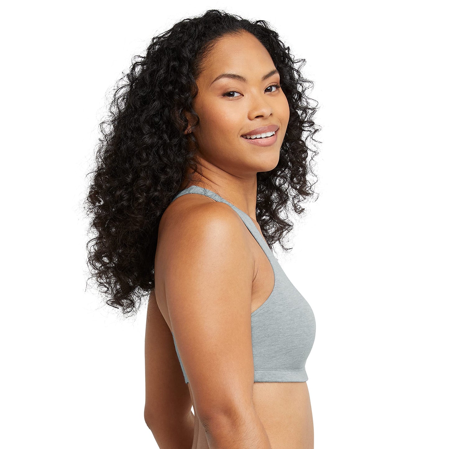 Hanes Women's Racerback Cotton T-Back Bralette (3 Pack)