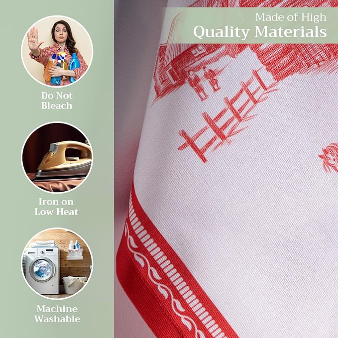 Maison d' Hermine Kitchen Towels Set of 3 100% Cotton 20" x 27.5" Reusable