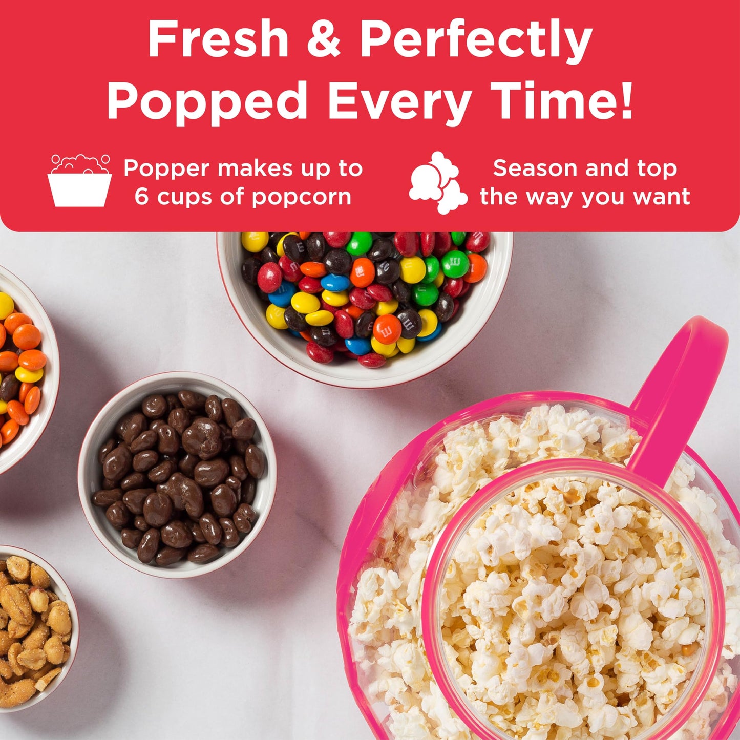 Ecolution Patented Micro-Pop Microwave Popcorn Popper with Temperature Safe Glass, 3-in-1 Lid Measures Kernels and Melts Butter, Made Without BPA, Dishwasher Safe, 3-Quart, Aqua