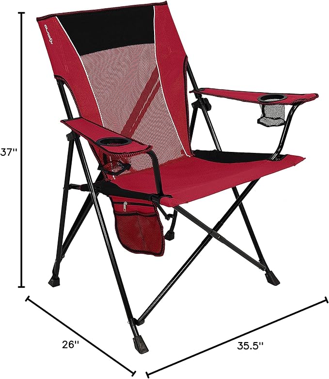 Kijaro Dual Lock Portable Camping Chairs - Versatile Folding Chair, Sports Chair, Outdoor Chair & Lawn Chair - Dual Lock Feature Red Rock Canyon
