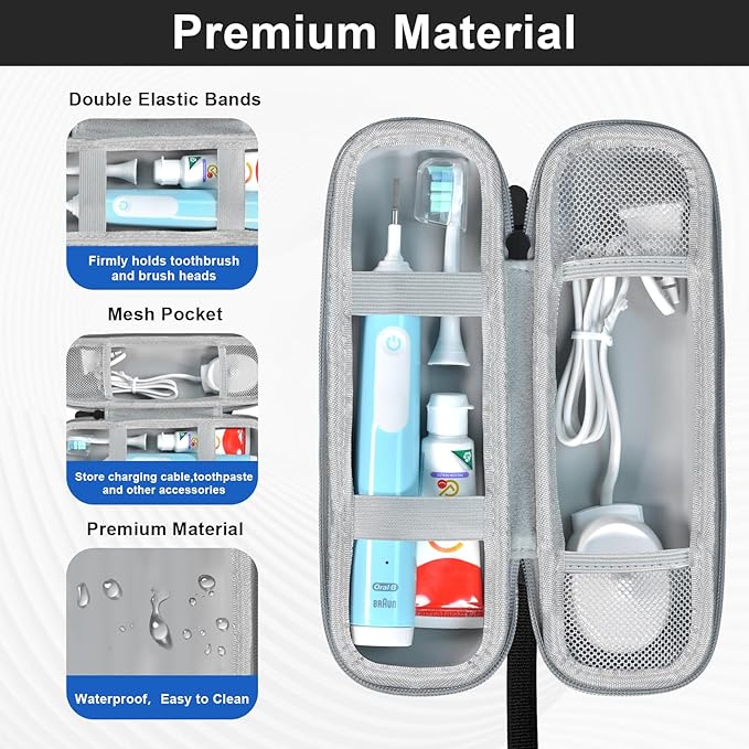 Travel Case for Oral-B/Oral-B Pro/Phlips Sonicare Electric Toothbrush