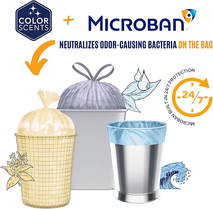 Color Scents Tall Kitchen Trash Bags