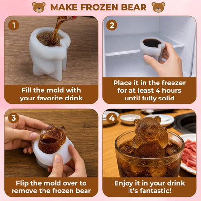 Set of 2 Panda Silicone Molds, 2 Silicone Bears Animal Candle Molds for Party Chocolate, Suitable fit for Resin DIY