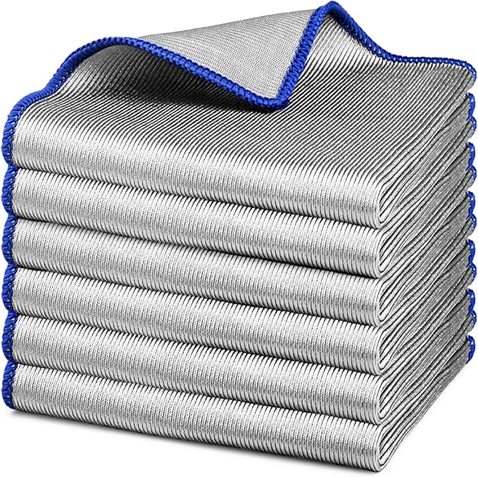 Microfiber Cleaning Cloth Polishing Glass Cleaner Absorbent Kitchen Towel Quick