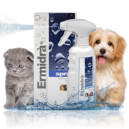 ICF Ermidrà® Spray Waterless Dry Shampoo Moisturising Wash for Dogs & Cats Itchy Dry Smelly or Allergy Prone Sensitive Skin 300 ml