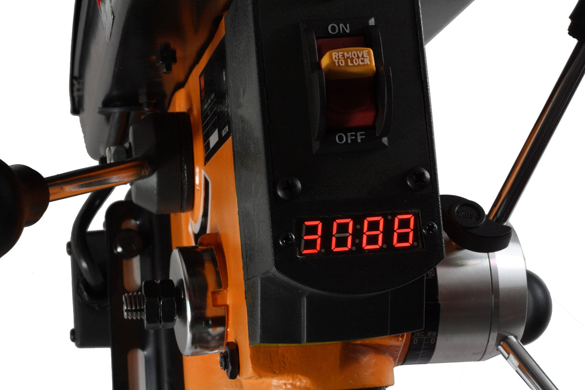 WEN 10-Inch Benchtop Drill Press, 6.2-Amp Variable Speed Motor with Cast Iron Construction, and Laser (DP1062V)