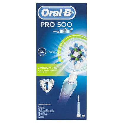 Oral-B CrossAction PRO 500 Electric Toothbrush, Multicolor