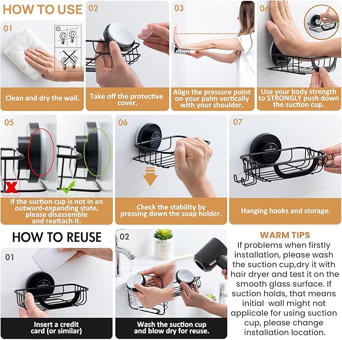 LEVERLOC Soap Holder Shower