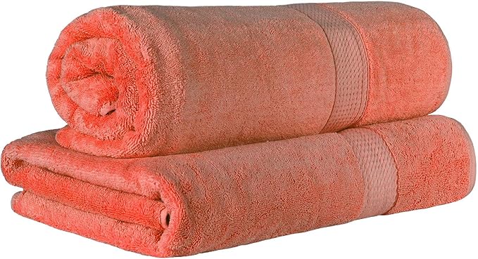 SUPERIOR Egyptian Cotton Pile Bath Sheet Set of 2, Ultra Soft Luxury Towels