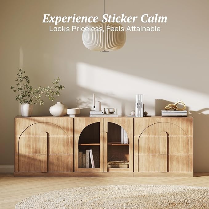 BELLEZE 3-Piece Sideboard Cabinet Set Freely Configurable, Modern Wood Modular
