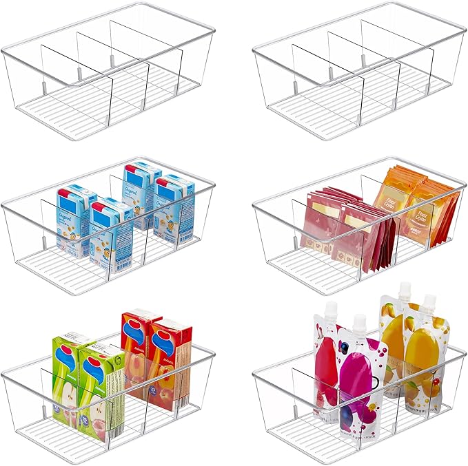 Vtopmart 6 Pack Food Storage Organizer Bins, Cabinet Organization and Storage
