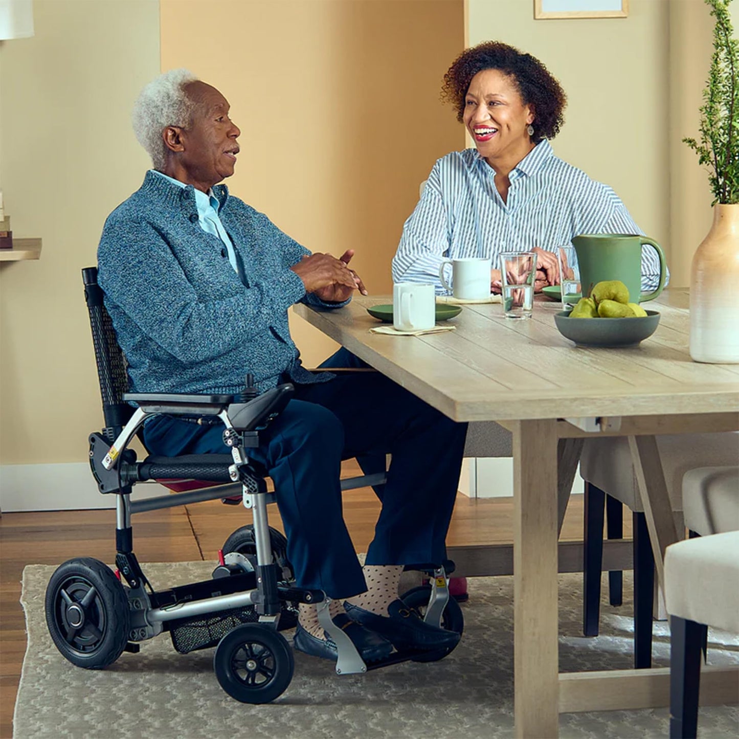 Journey Zoomer Electric Power Chair - Lightweight Foldable Battery Powered Wheelchair for Adults & Seniors - 300lb Weight Capacity & TSA-Compliant