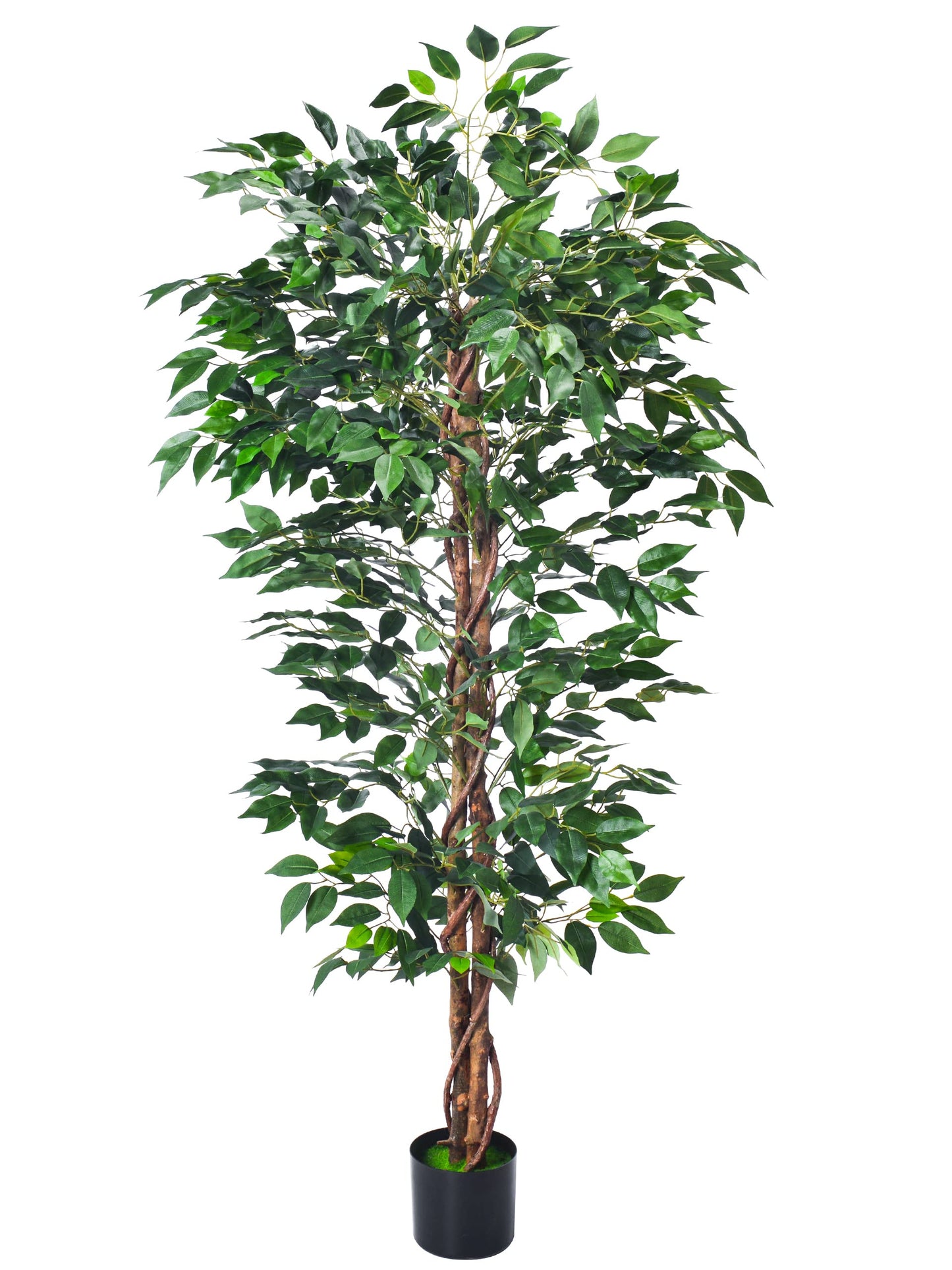 HAIHONG Artificial Ficus Tree 5FT Faux Silk Plants with Sturdy Plastic Nursery Pot,Fake Ficus Trees for Home Office Farmhouse Indoor Outdoor Decor Perfect Housewarming Gift (5FT-1Pack)
