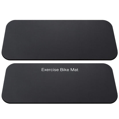 TOBWOLF 2PCS Vibration Absorbing Exercise Bike Mat, 6MM Thickened to Protect Hardwood & Carpet Floors for Peloton Bike, Rowing Machine, Noise Reduction Exercise Equipment Mat for Home Gym Use