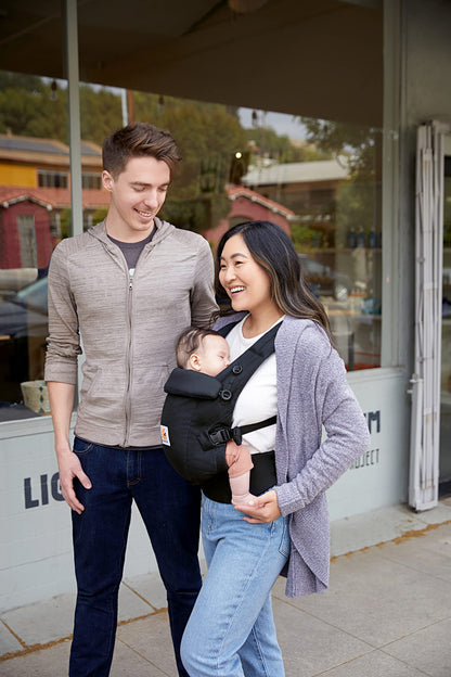 Ergobaby Adapt Carrier for Newborns, from Birth, 3 Positions, SoftTouch Cotton, Ergonomic Baby Front-Inward and Back Carry Position, Onyx Black