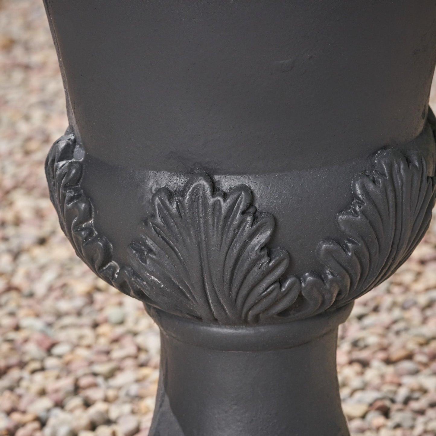 roomfitters Garden Urn Planter Decorative Planter for Indoor and Outdoor Spaces, Elegant Antique-Inspired Design, Durable MGO Construction, Black