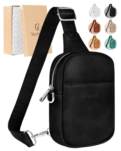 Vantamo Cross Body Bag Women with RFID Protection, Anti-Pickpocket Clip & Premium Material, Stylish Sling Bag Women with Silver Zipper, Secure Anti Theft Crossbody for Travel & Everyday Use