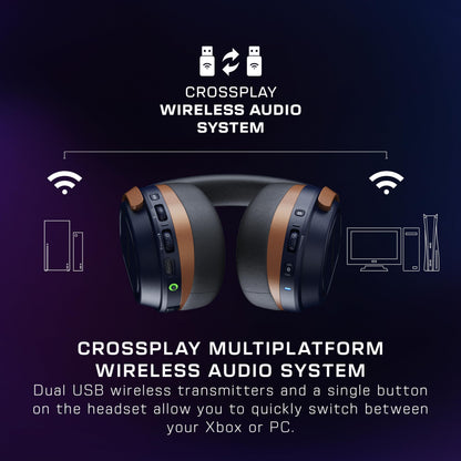 Turtle Beach Stealth 700 Gen 3 Wireless Multiplatform Amplified Gaming Headset for Xbox Series X|S, Xbox One, PC, PS5, Mobile – 60mm Drivers, AI Noise-Cancelling Mic, Bluetooth, 80-Hr Battery – Cobalt
