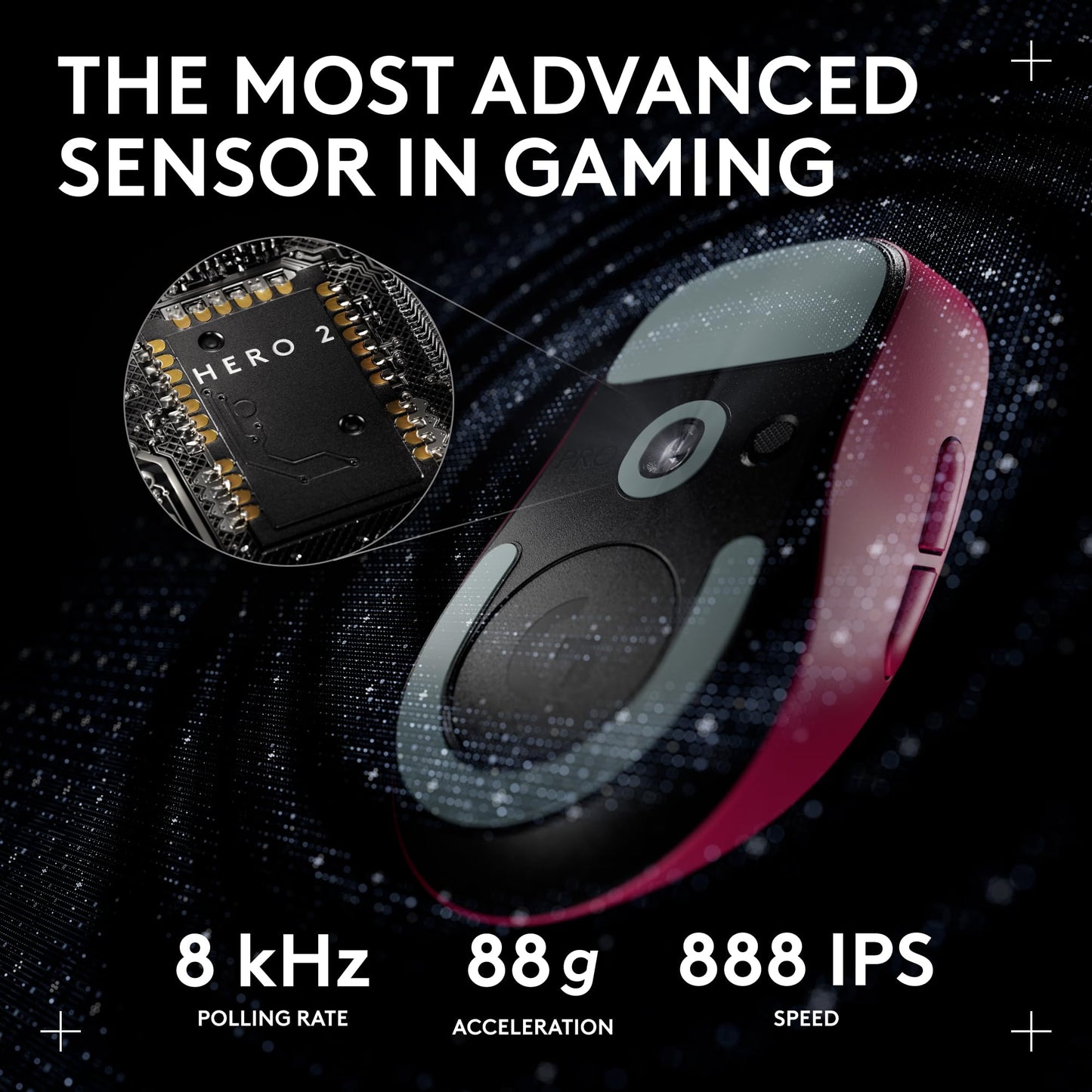 Logitech G PRO X SUPERLIGHT 2 Wireless Gaming Mouse, 60g Pro-Grade with 5 Programmable Buttons, 44k DPI Sensor, 8kHz Report Rate, USB-C Charging for PC/Mac - Black