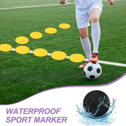 PATIKIL Spot Markers 8 Inch, 12 Pcs Non-Slip Floor Dots Agility Markers Flat Field Cones Poly Dots for Gym PE Speed Training Dance Soccer Basketball Sports, Black