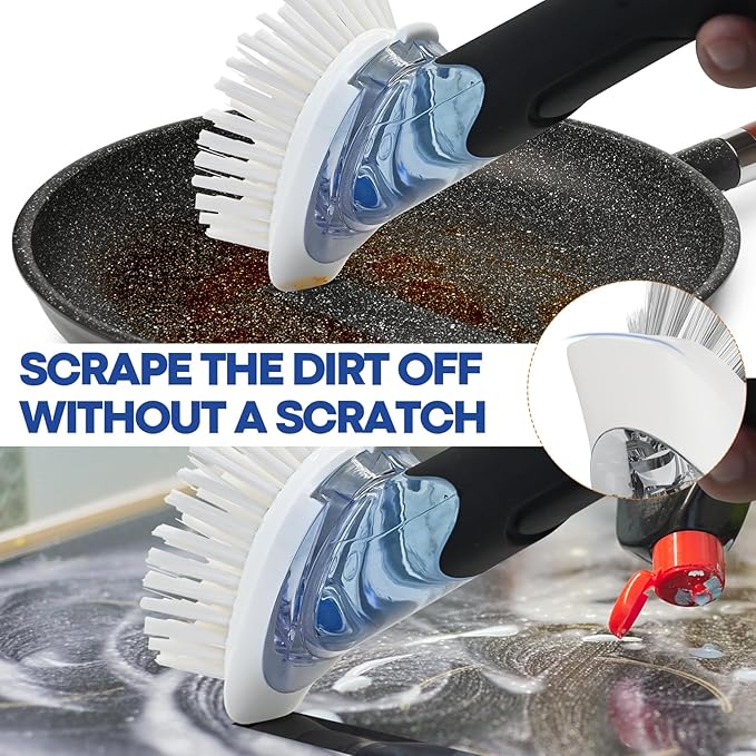 RIMAY Soap Dispensing Dish Brush, Dish Scrubber