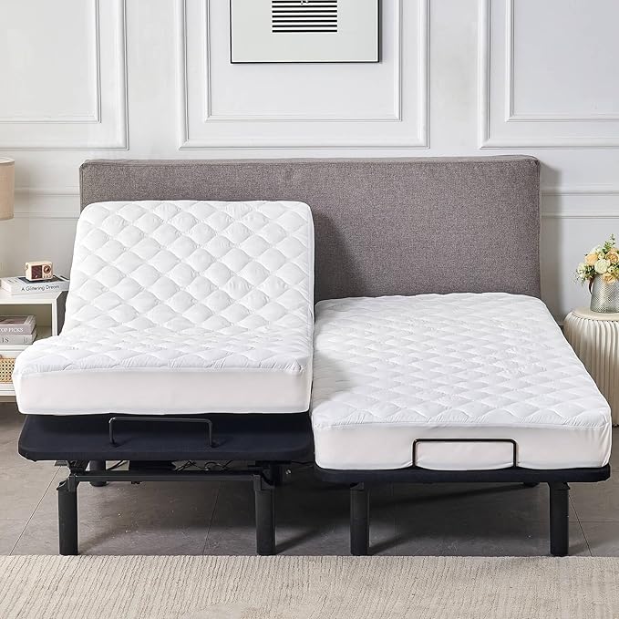 Waterproof Quilted Split California King Mattress Protector Pad