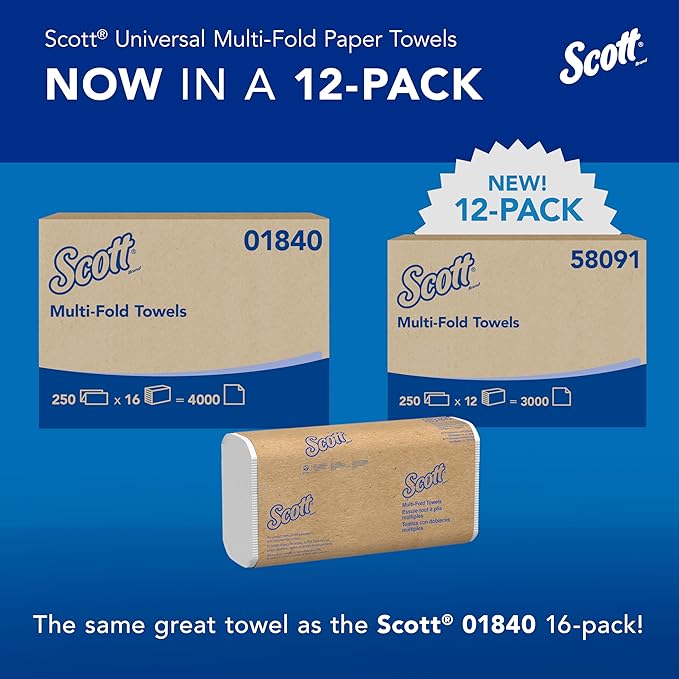 Scott Professional Universal Multifold Paper Towels, Absorbency Pockets