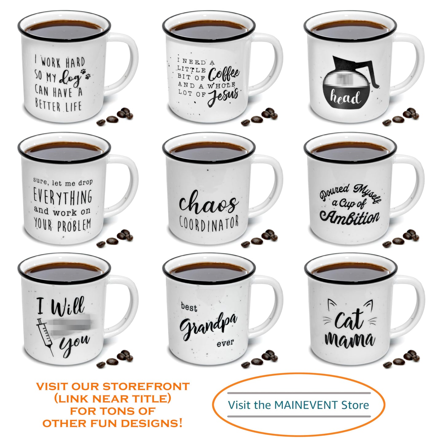 MAINEVENT Let Me Drop Everything Mug 11 Oz, Funny Coworker Coffee Mug, Work Ceramic Coffee Cup